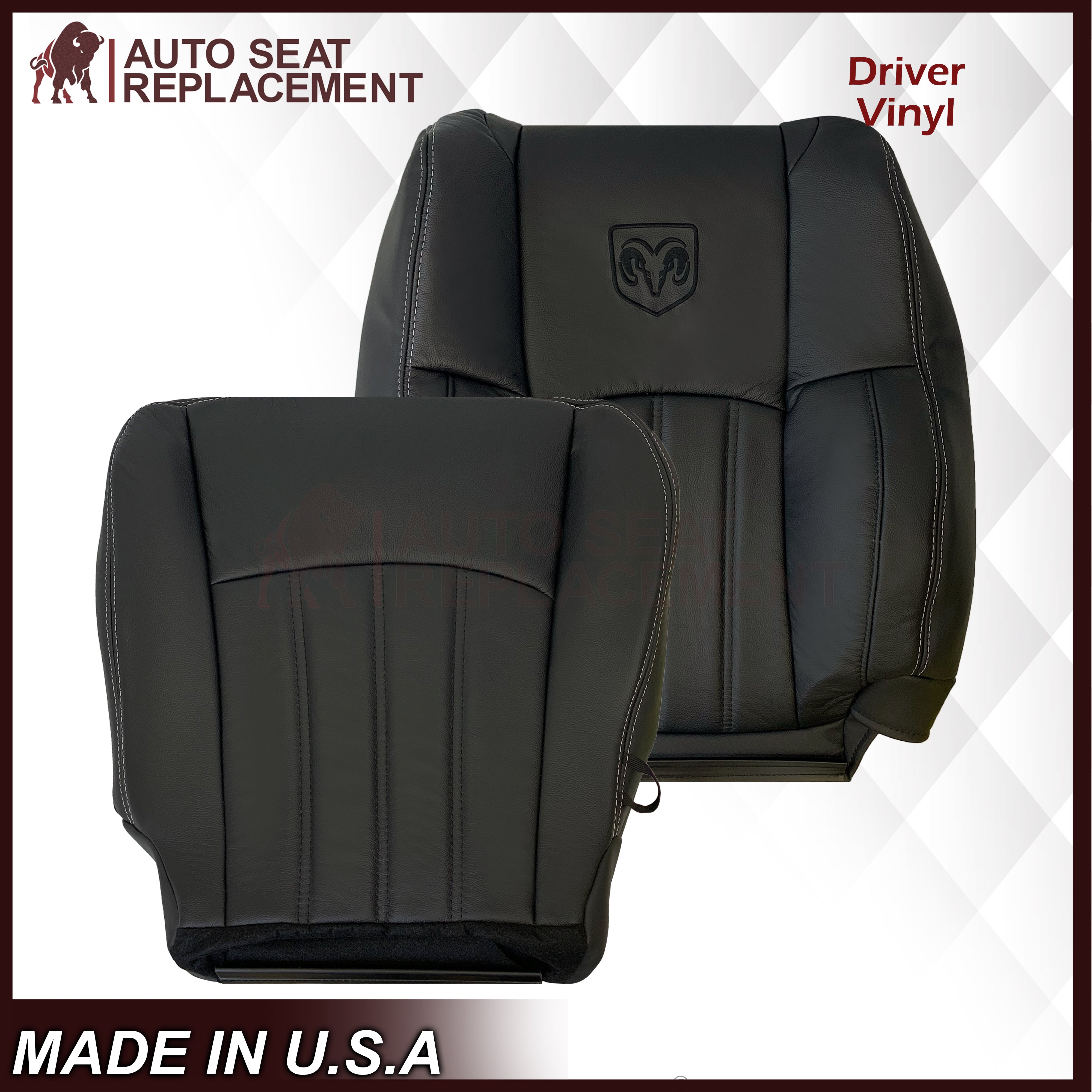 2009-2012 Dodge Ram 1500/2500/3500 Laramie Replacement Seat Covers - Dark Slate Gray | Premium Custom Fit for Pickup Trucks | Perfect for Off-Roading & Daily Commute