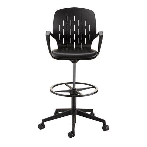 Safco 7014 Shell Extended Height Adjustable Office Chair - Ergonomic Design for Home & Office Workspaces, Perfect for Desks, Standing Workstations & Conference Rooms