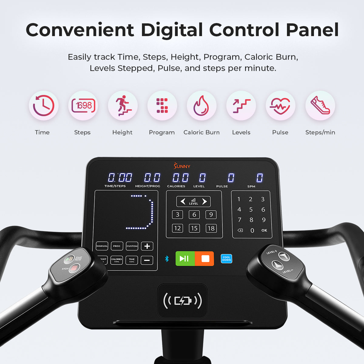 Premium Smart Stepper Stair Climber - Portable Home Gym Equipment for Cardio & Strength Training - Perfect for Small Spaces, Apartment Workouts & Office Fitness