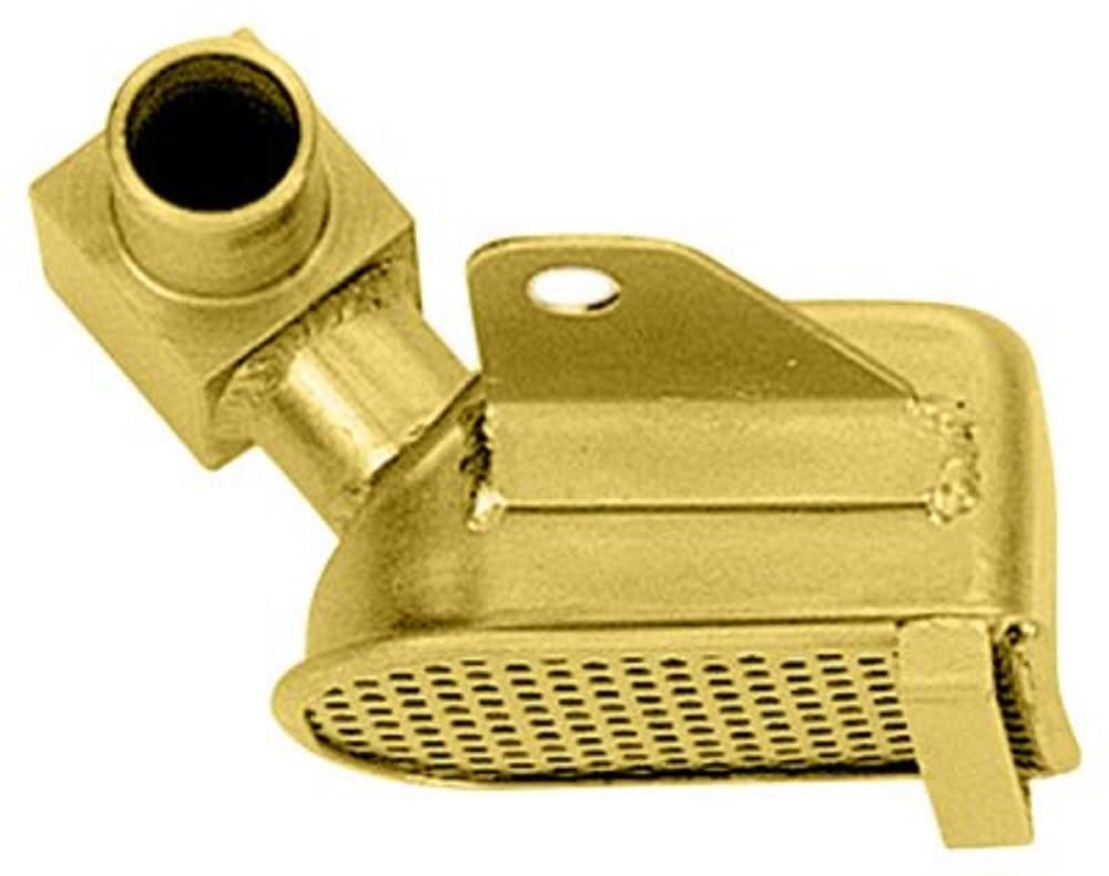 Milodon 18425 Gold Zinc Plated Low Profile Oil Pan Pickup for Pontiac Engines - High Performance Oil Pan for Pontiac V8, Perfect for Street Rods, Muscle Cars & Classic Car Restoration Projects