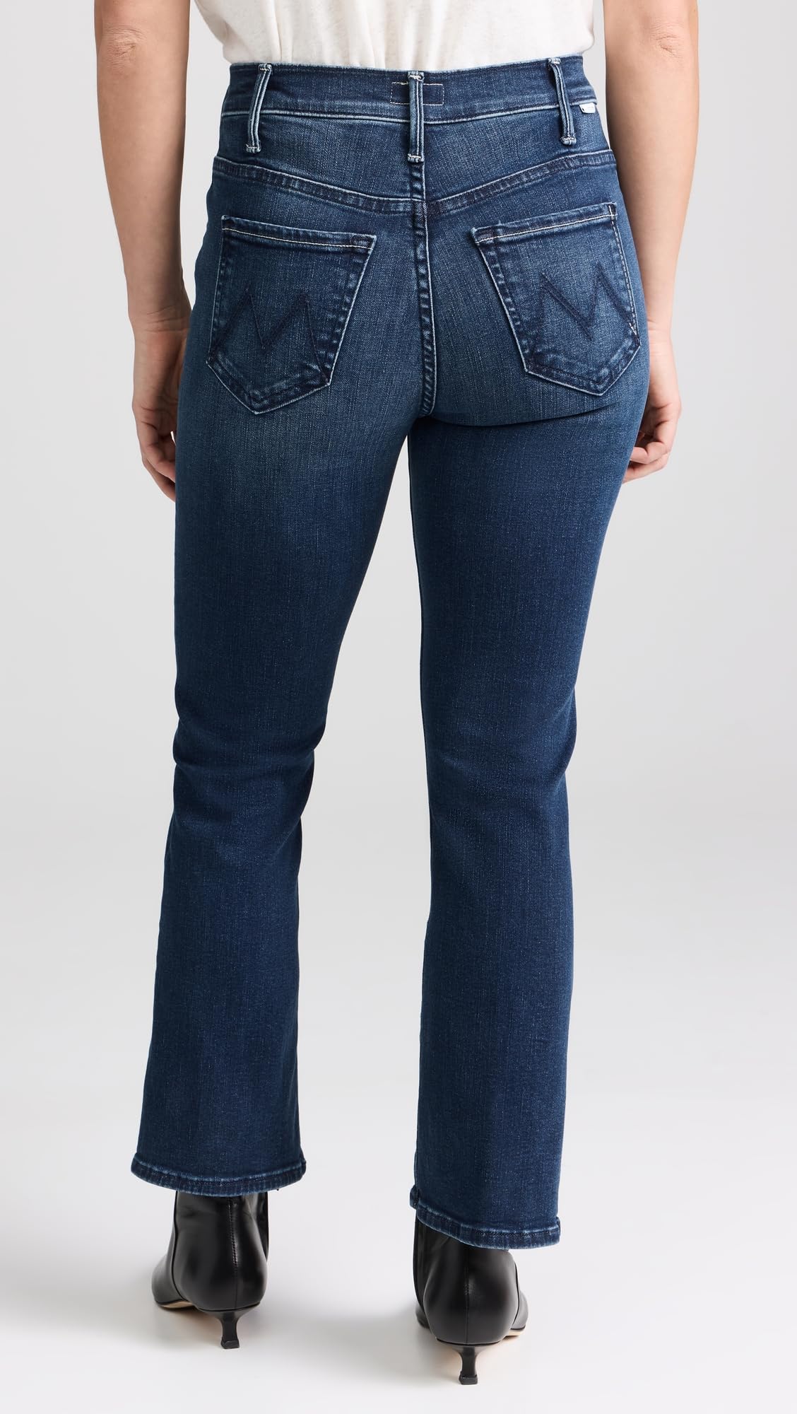 MOTHER Women's Petite Lil Hustler Ankle Jeans - High Waist Slim Fit Denim Pants for Casual Wear & Everyday Outfits