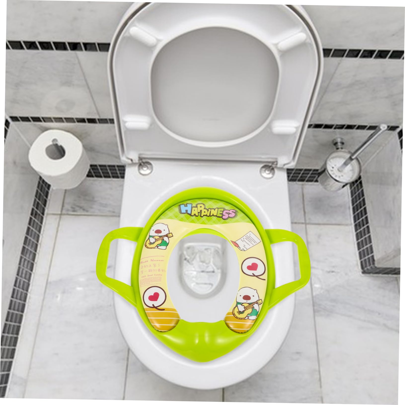TOYANDONA 2-Pack Kids Toilet Training Seat - Soft PVC Potty Seat Cushion with Lid, Green | Non-Slip Toddler Toilet Seat for Boys & Girls | Perfect for Bathroom Safety & Potty Training