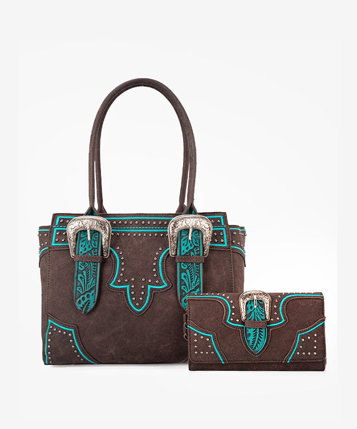 Montana West Concealed Carry Tote Bag with Buckle - Stylish CCW Purse for Women | Perfect for Everyday Use, Travel & Self-Defense