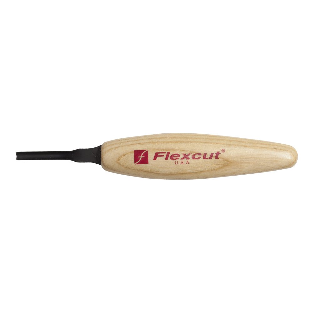 FLEXCUT Micro Shallow/Deep U-Gouge Wood Carving Tool - Razor Sharp High Carbon Steel Blade for Detailed Woodworking, Whittling & Craft Projects