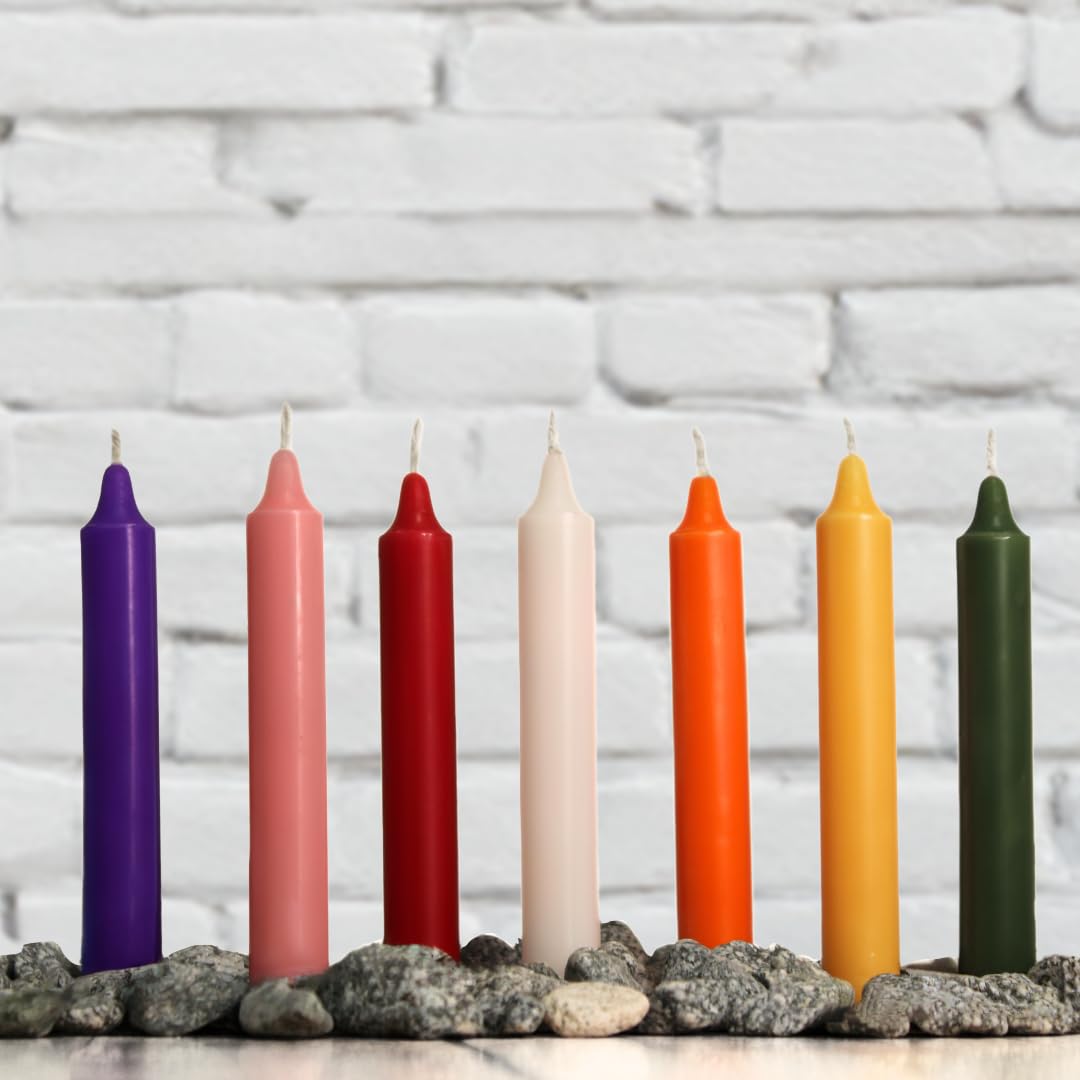 Simply Soson 5 Inch Ritual Taper Candles Bulk - 24 Pack Mini Unscented Spell Candles for Witchcraft, Altar, Prayer & Chime Decor | Perfect for Wiccan Rituals, Meditation & Spiritual Ceremonies