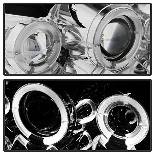Premium Aftermarket LED Halo Headlights for 1999-2004 Ford Mustang - Chrome/Clear Lens - High Performance & Stylish Upgrade for Night Driving & Car Shows