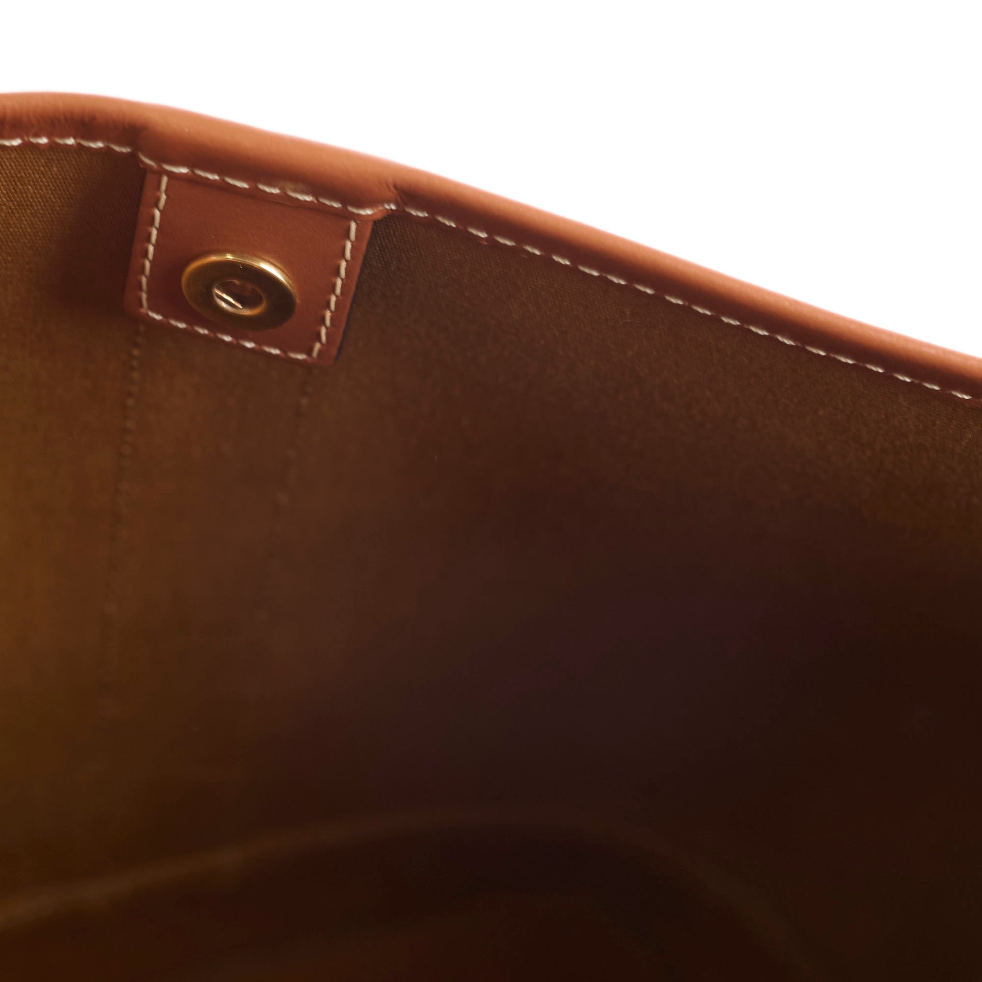 Celine Small Bucket Bag in Triomphe Canvas - Tan & White Crossbody Shoulder Bag for Women | Perfect for Work, Travel & Everyday Use
