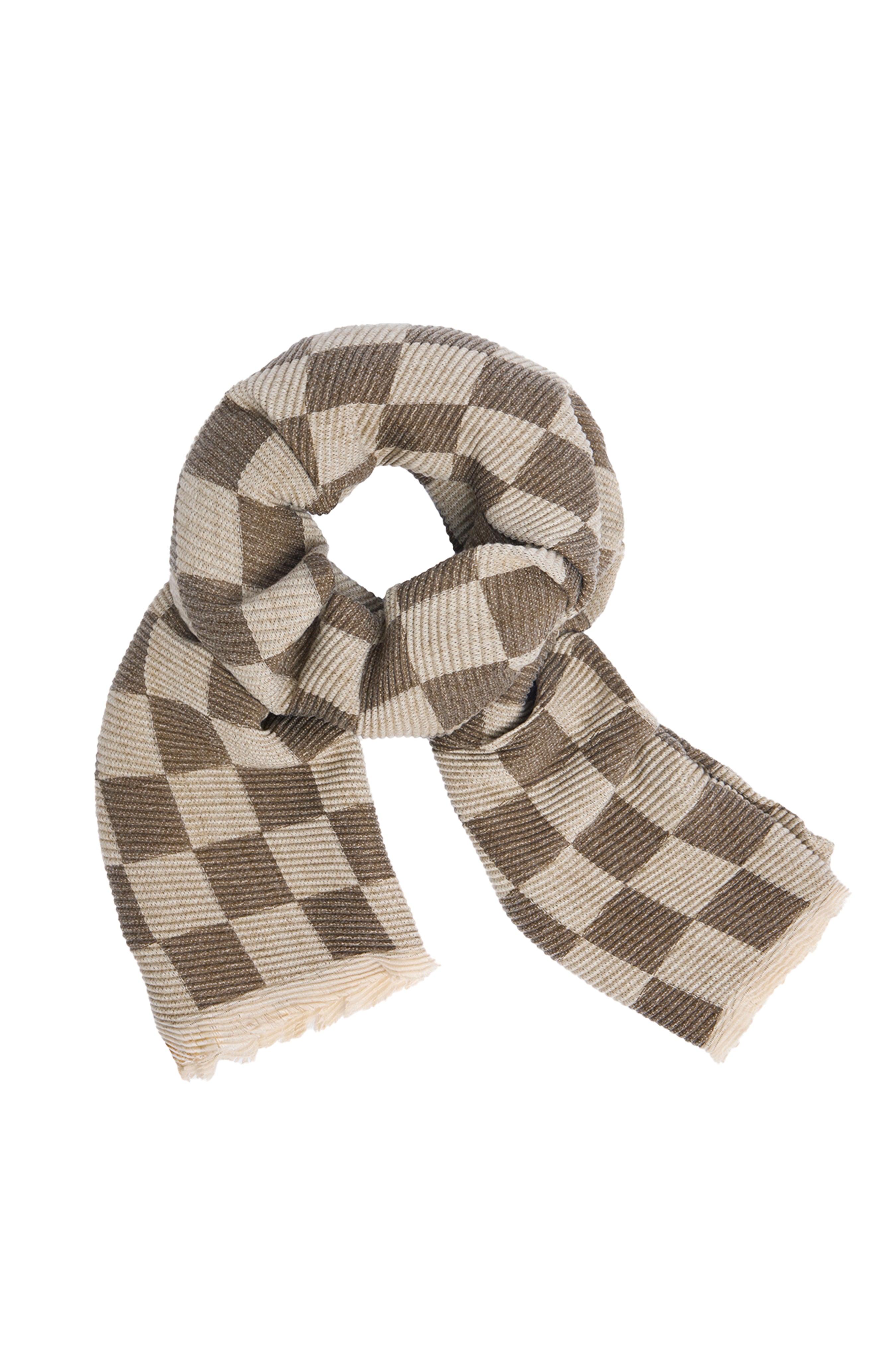 Crinkled Checkered Scarf - Soft Plaid Fashion Scarf for Women & Men - Perfect for Fall, Winter & Holiday Outfits