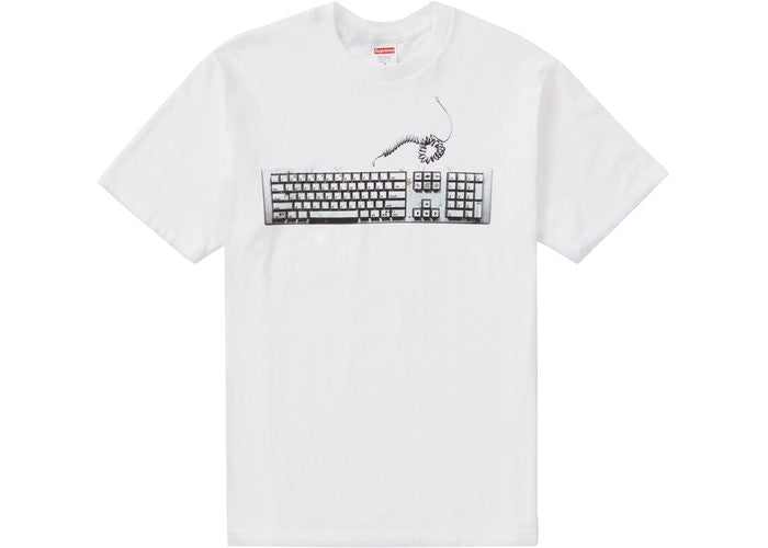 Stylish White Keyboard Graphic T-Shirt - Comfortable Cotton Tee for Gamers, Programmers & Tech Enthusiasts - Perfect for Casual Wear, Gaming Events & Office