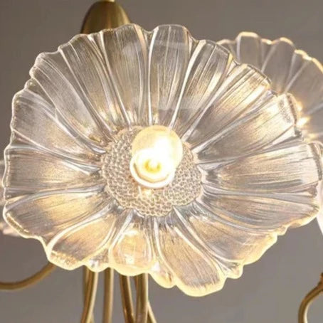 Elegant In Bloom LED Chandelier Light - Modern Crystal Ceiling Fixture for Dining Room, Bedroom & Living Room Decor