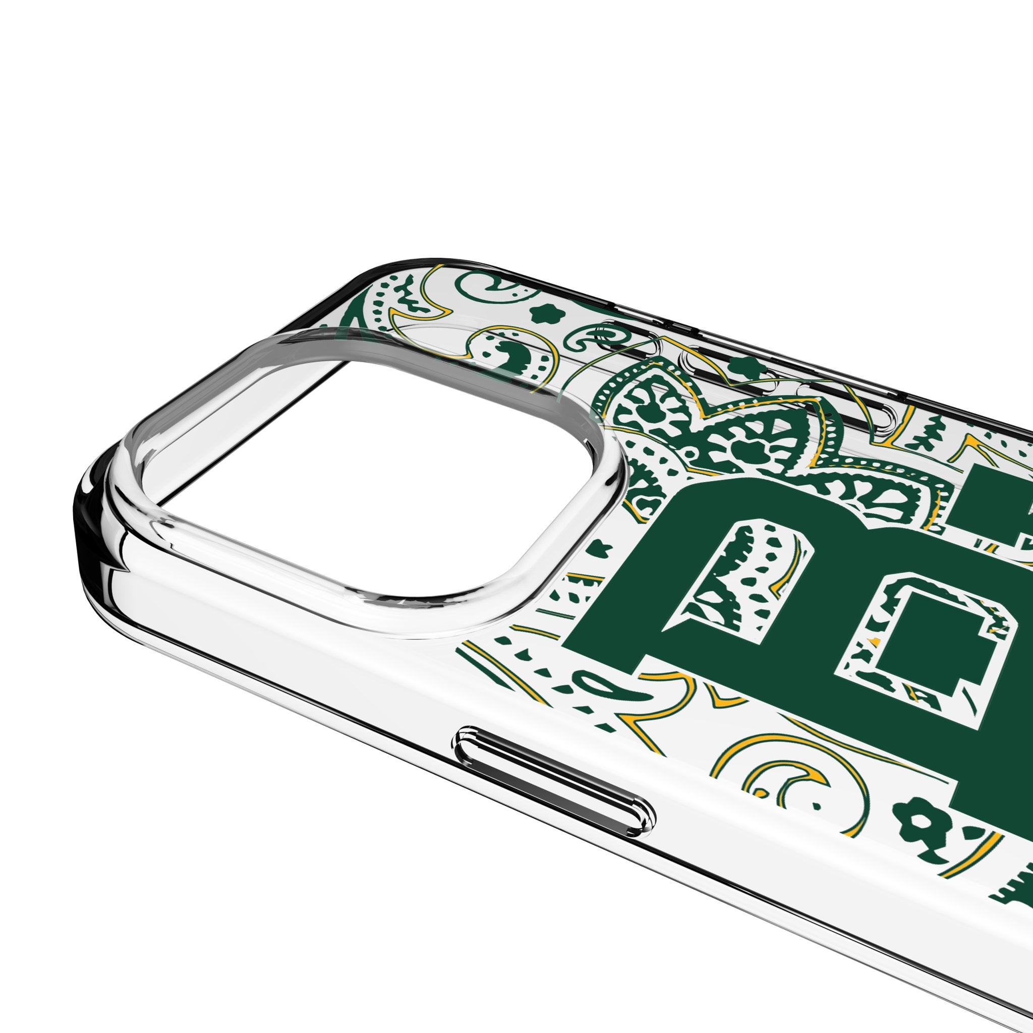 Baylor University Bears Paisley Clear Phone Case for Apple iPhone 14/13/12/11 Pro Max - Stylish Protective Cover for Fans - Perfect for Game Day & School Spirit