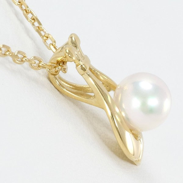 18K Yellow Gold Pearl Necklace for Women - Elegant & Timeless Jewelry Gift for Birthday, Anniversary, Wedding & Special Occasions