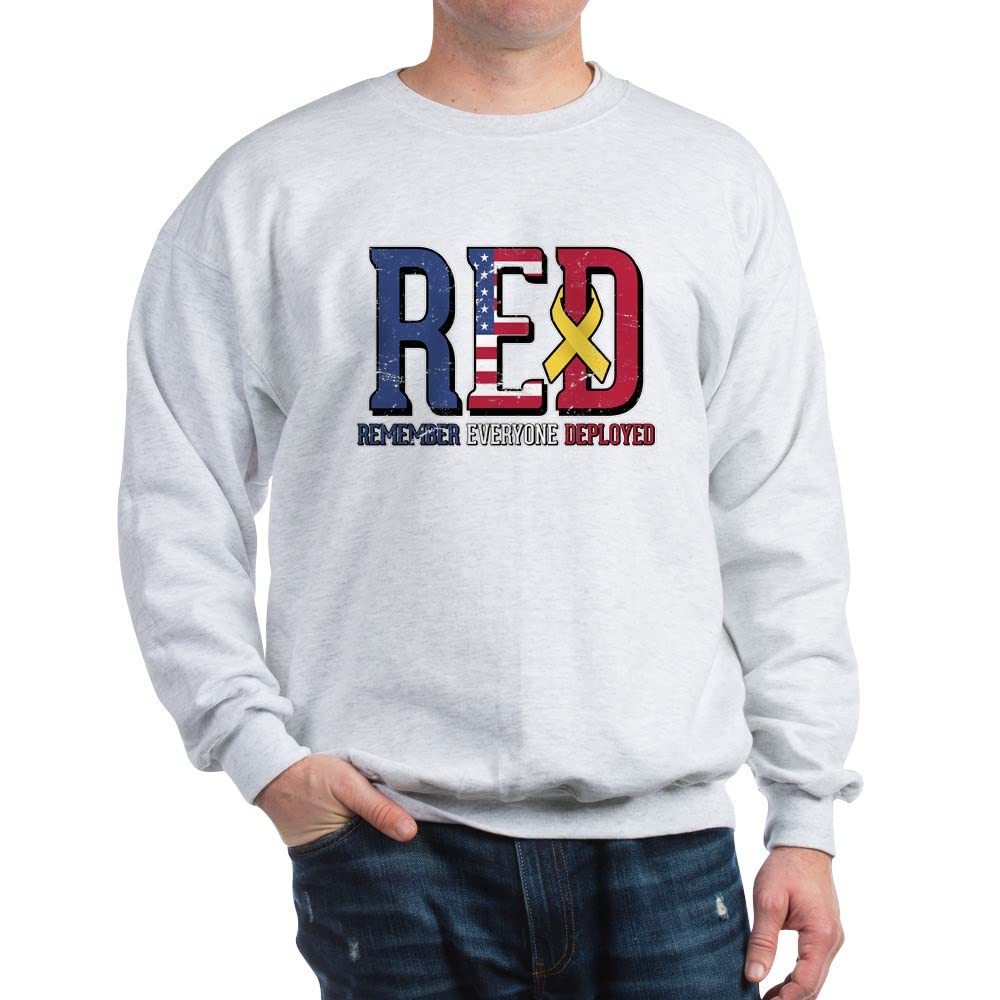 RED Remember Everyone Deployed Sweatshirt - Military Support Hoodie for Veterans & Active Duty - Comfortable Pullover for Casual Wear & Patriotic Events