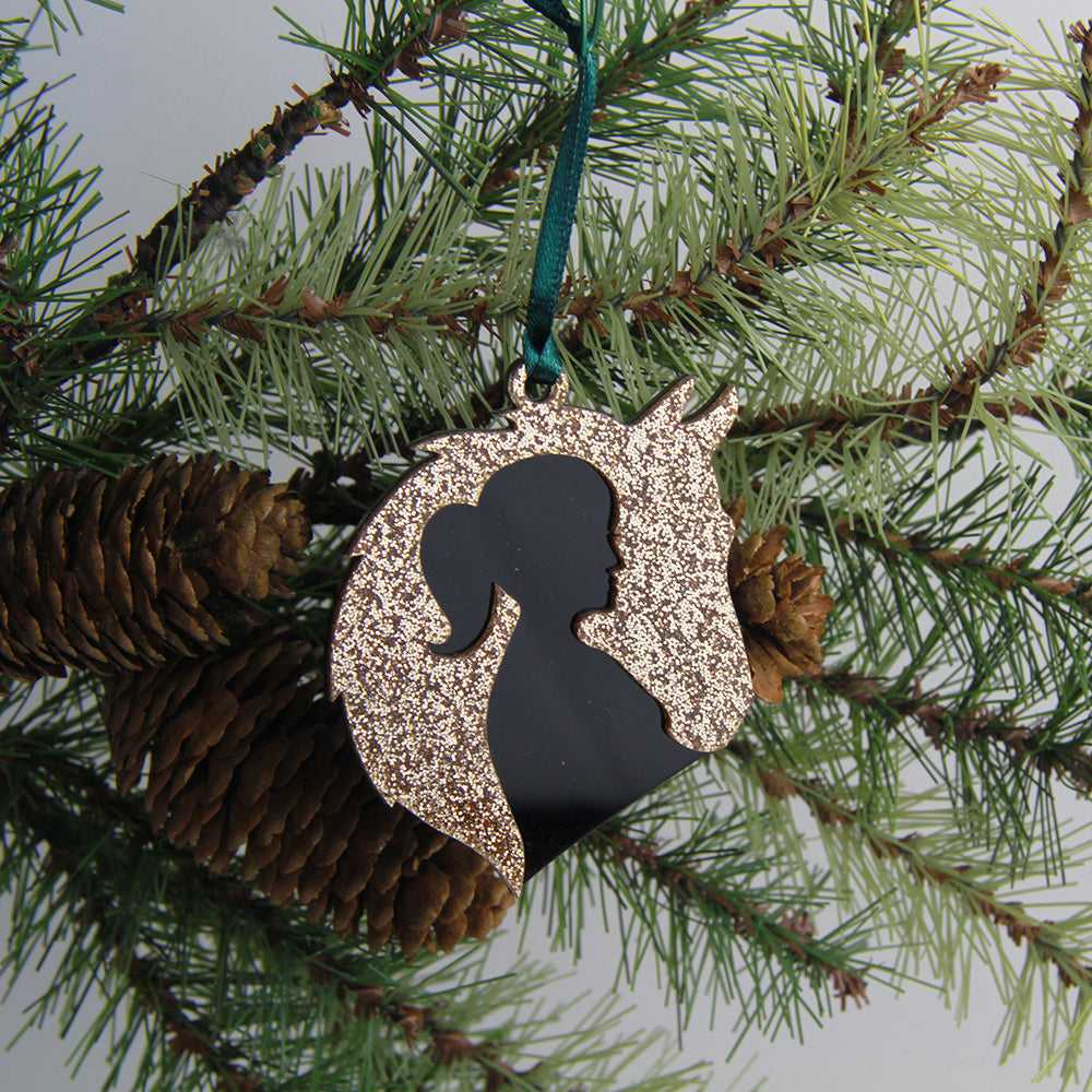 Horse Lover Christmas Ornament - Handmade Horse-Themed Holiday Decor for Tree, Gift, or Home - Perfect for Equestrian Enthusiasts & Farmhouse Style