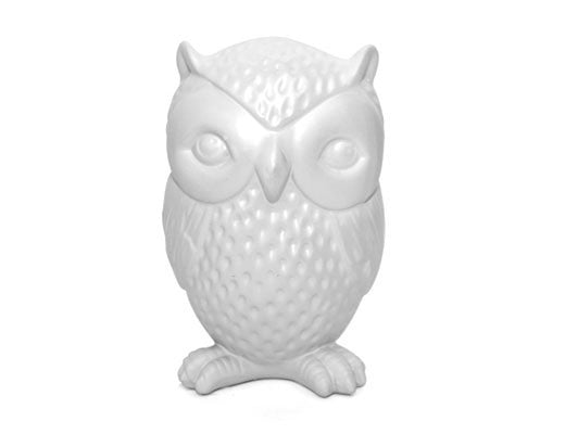 Kikkerland Owl Coin Bank - Cute Ceramic Money Saving Jar for Kids & Adults - Perfect for Home, Office, and Gift Giving