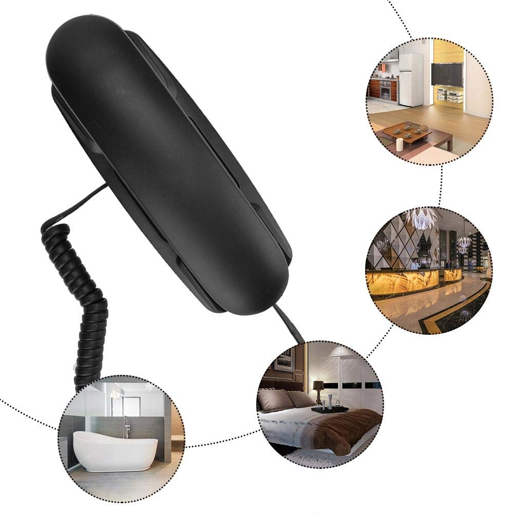 **Big Button Corded Landline Phone for Seniors - Desk & Wall Mount Wired Telephone with Last Number Redial - Clear Sound for Home, Office & Hotel Use**    *(Use Case: Perfect for elderly users, home offices, hotel lobbies, and businesses needing reliable wired communication with easy-to-see buttons.)*