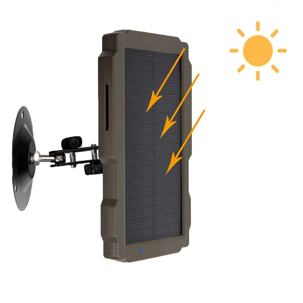 LISAQ 2000mA 12V Portable Solar Panel Charger - Waterproof Outdoor Solar Power Supply for Trail Cameras, Hunting Gear & Camping Equipment | Perfect for Off-Grid Adventures, Wildlife Monitoring & Emergency Power Backup