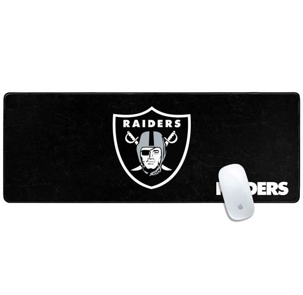 Officially Licensed NFL Las Vegas Raiders Gaming Mouse Pad - Large Non-Slip Rubber Base with Stitched Edges, Waterproof Desk Mat for Keyboard & Mouse | Perfect for PC Gaming, Office Work & Home Computer Setup