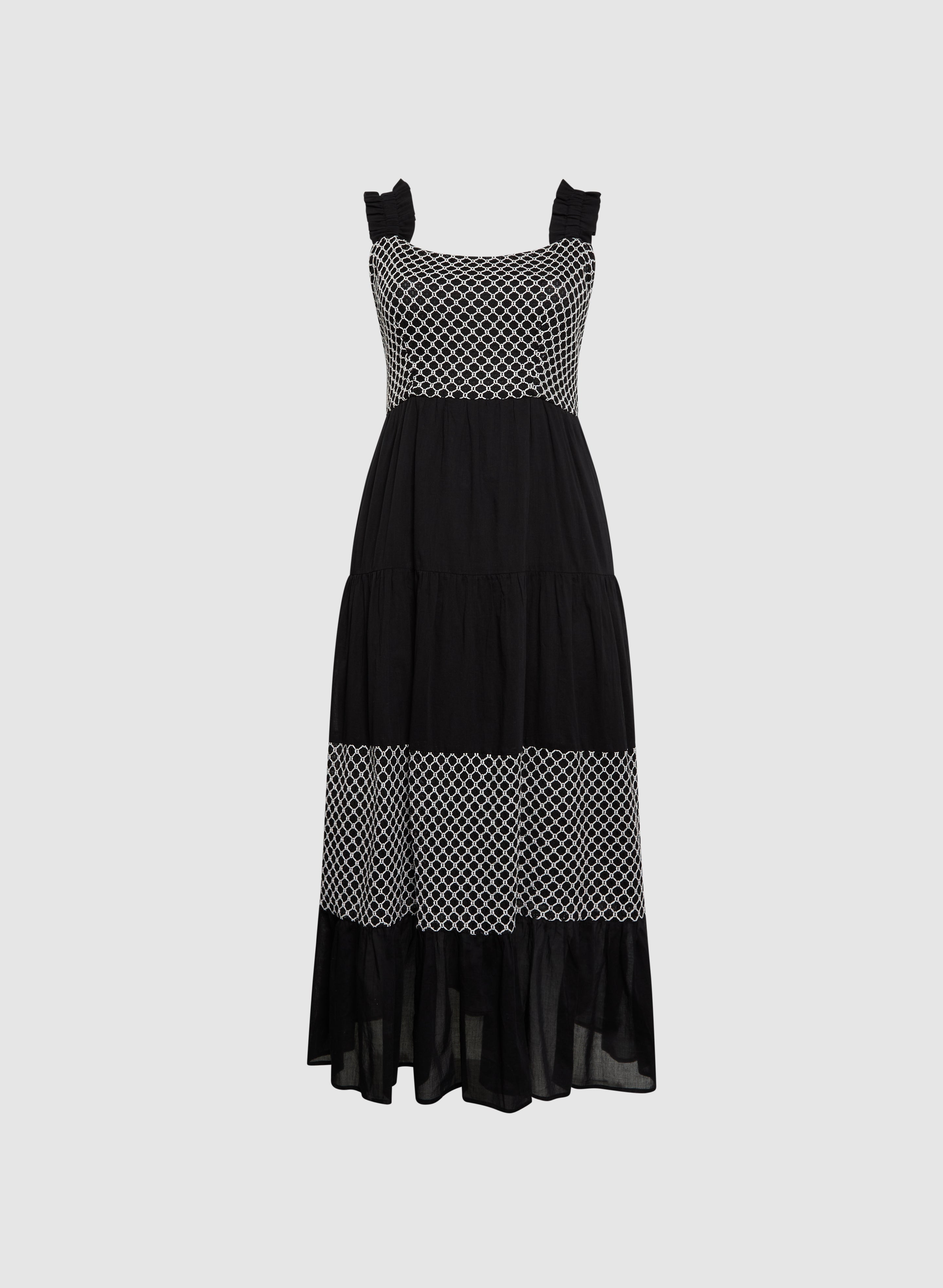 Elegant Boho Crochet Maxi Dress for Women - Summer Beach Wedding & Vacation Outfit