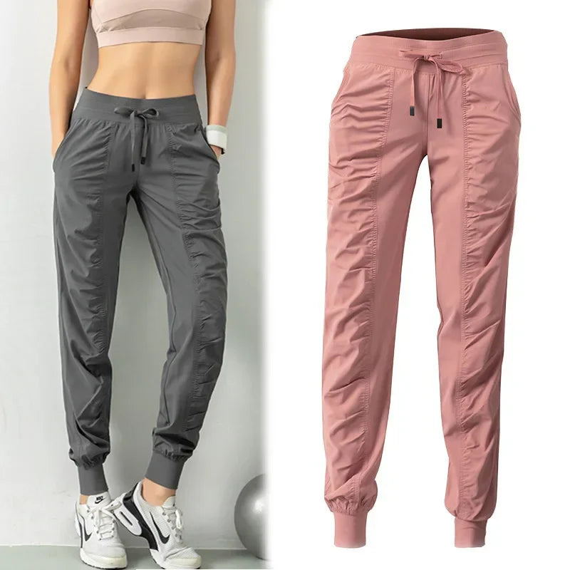 Women's Quick Dry Running Joggers - Lightweight Athletic Sweatpants with Drawstring Waist & Side Pockets - Gym Fitness Yoga Workout Pants for Women - Perfect for Running, Training & Casual Wear