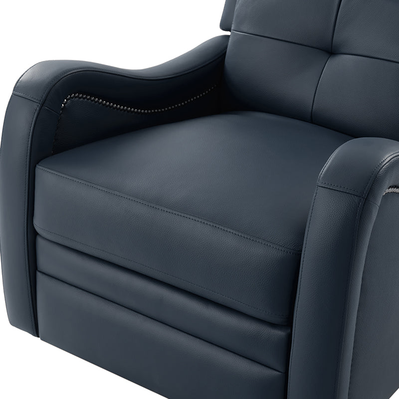 Amelia Genuine Leather Swivel Rocker Recliner Chair - Comfortable Living Room Furniture for Relaxing, Reading & Watching TV