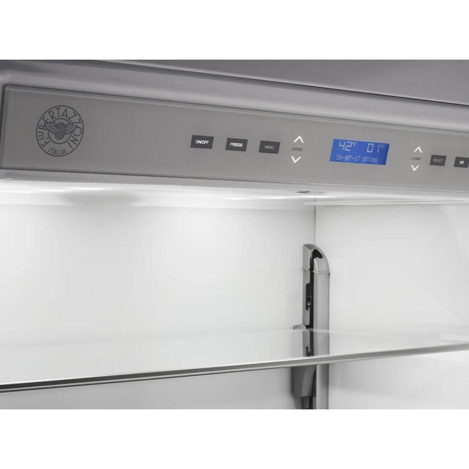 Bertazzoni 36 Inch Built-In Bottom Freezer Refrigerator - 19.6 cu. ft. Capacity, Digital Display (REF36BMBIXRT) - Perfect for Modern Kitchens and Open-Concept Living Spaces