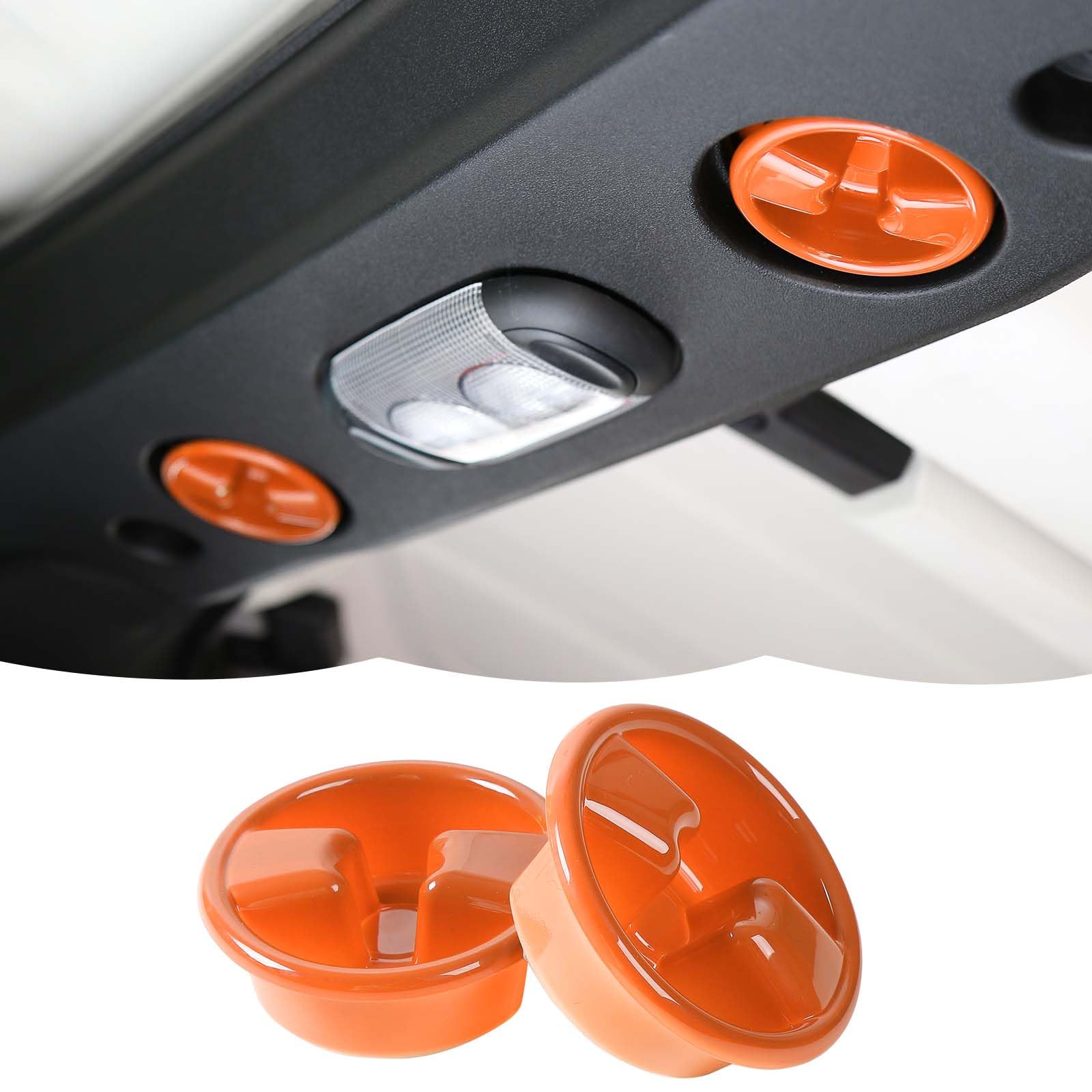 Jeep Wrangler JK JKU Hardtop Mounting Screw Knob Cover Trim (2007-2018) - Orange Interior Accessories for Enhanced Style & Protection | Perfect for Off-Road Adventures & Customization