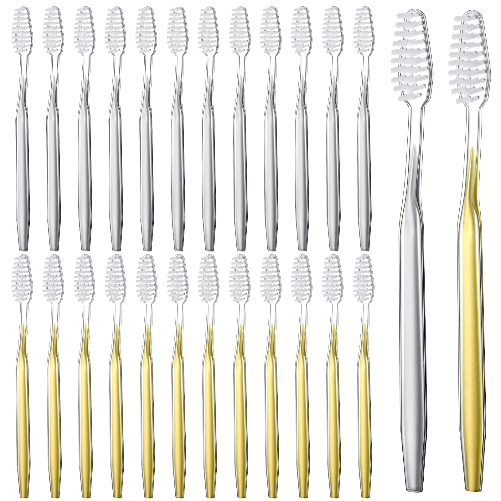 Remerry 100 Pack Individually Wrapped Disposable Toothbrushes - Soft Bristle Travel Toothbrushes for Adults, Bulk Disposable Toothbrush Set for Hotel Guests, Camping, Airplane & On-the-Go Oral Care (2 Colors)