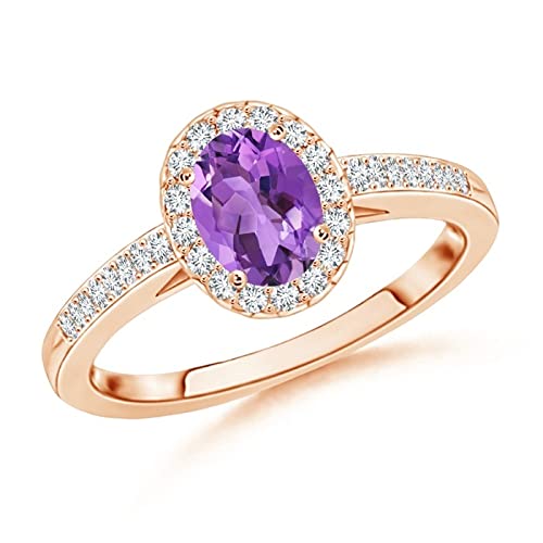 1 CTW Oval Amethyst Sterling Silver Wedding Ring for Women - Elegant Solitaire Gemstone Jewelry for Bridal, Engagement & Anniversary Gifts