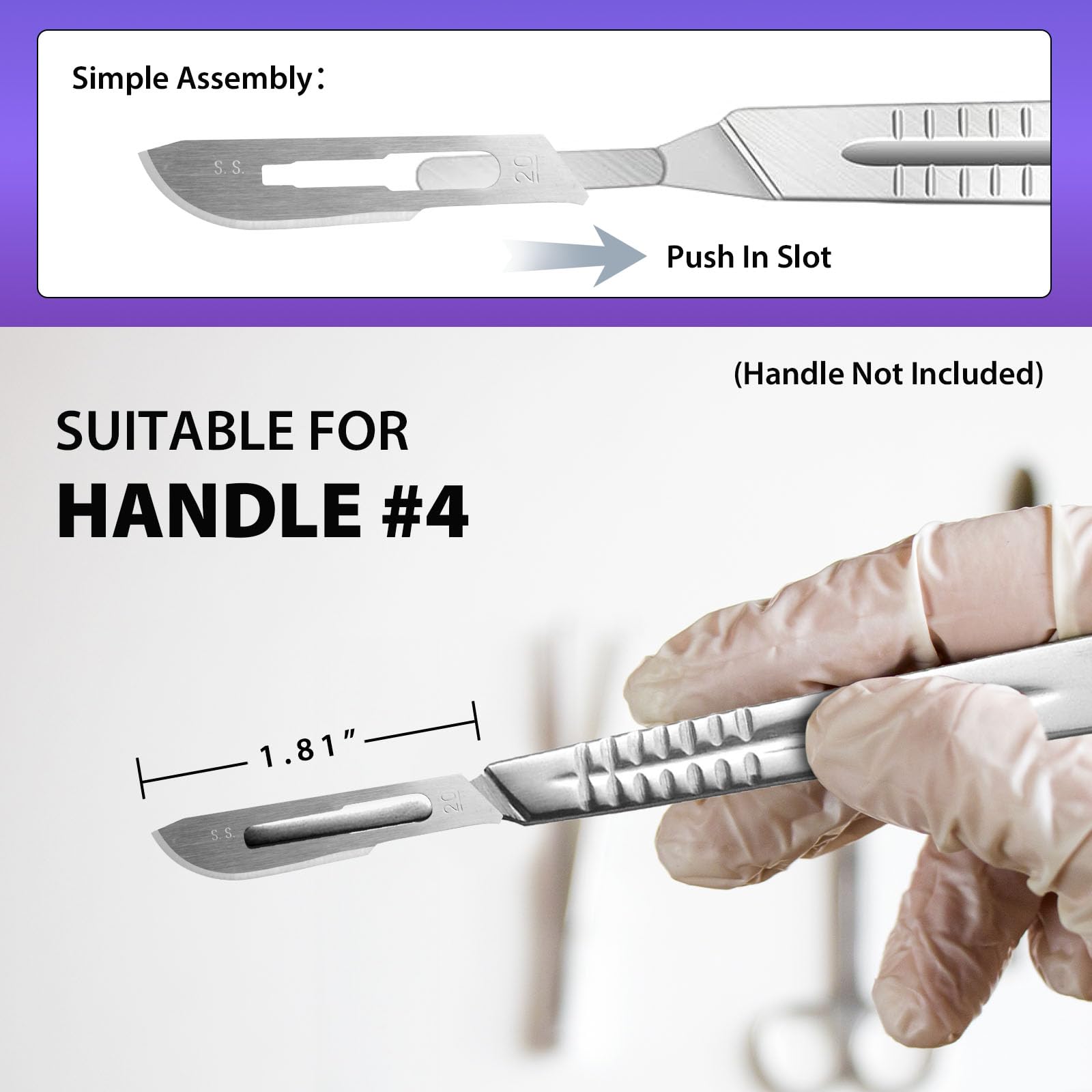 200PCs Dental Grade #20 Stainless Steel Sterile Surgical Blades by Omnia ONE | Individually Wrapped High-Quality Surgical Blades for Dermatology, Cosmetic Procedures & Medical Use | Precision Cutting Tools for Professionals