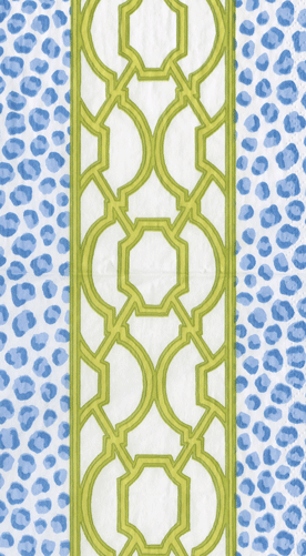Blue & Green Guest Towels with Knots and Spots Design - Soft & Absorbent Bathroom Hand Towels for Guest Bathrooms, Powder Rooms & Coastal Home Decor