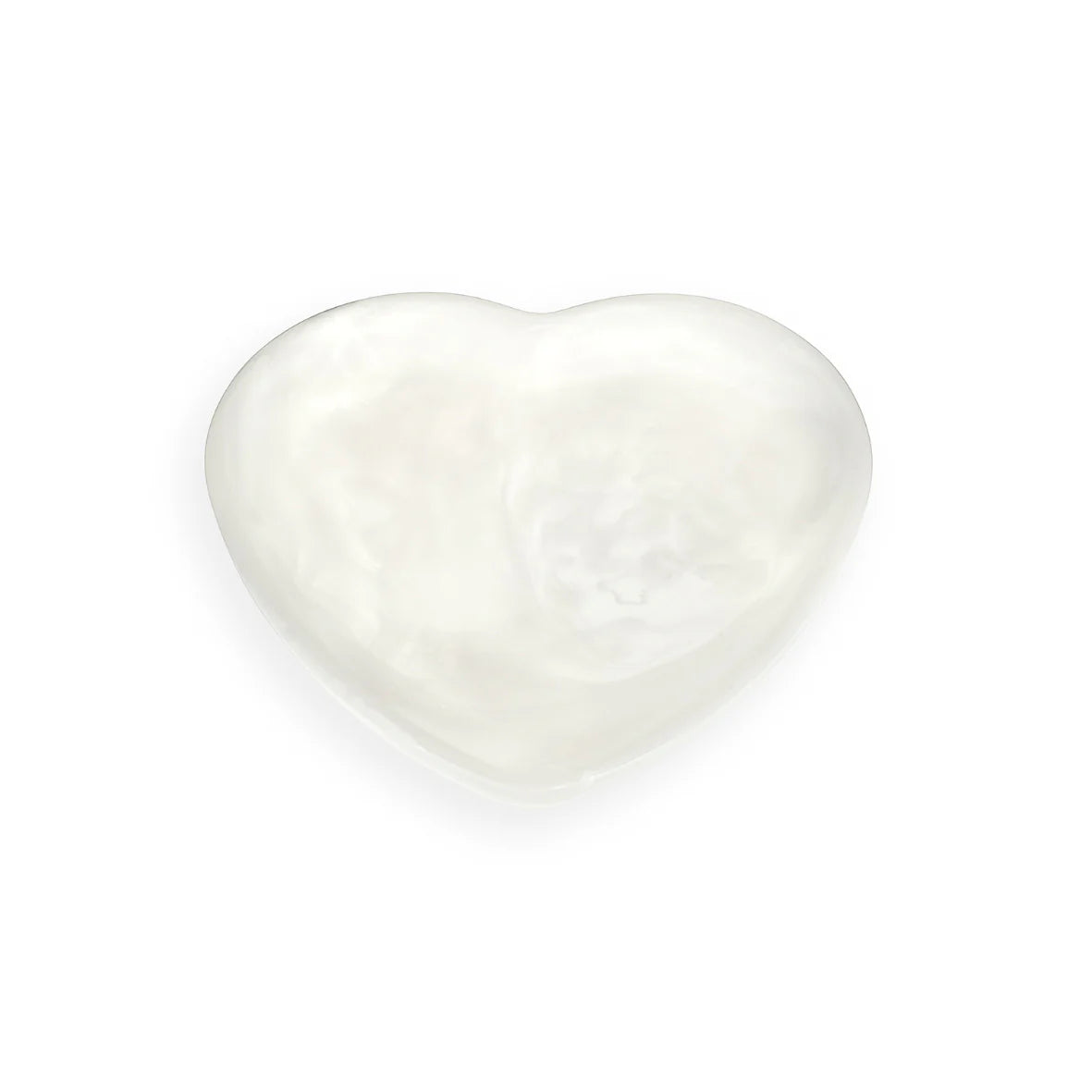Nashi Home Heart-Shaped Tray - Small White Swirl Decorative Serving Dish for Candy, Jewelry & Bathroom Essentials | Perfect for Valentine's Day, Weddings & Home Decor