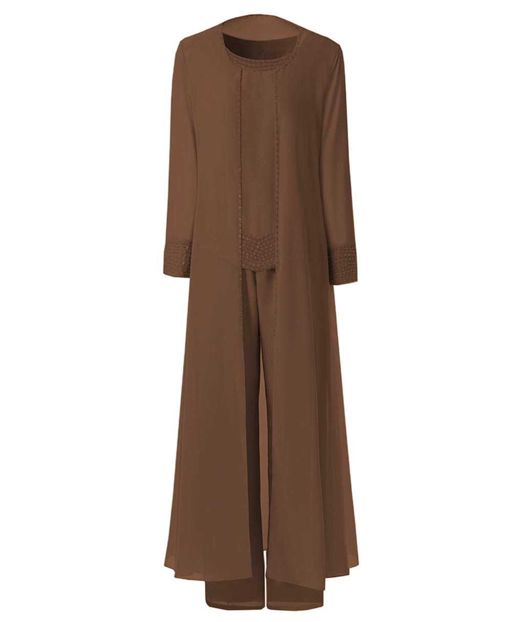 Elegant Beaded Chiffon 3-Piece Jumpsuit for Women - Mother of the Bride Pant Suit with Jacket | Formal Occasions, Weddings, Parties & Special Events