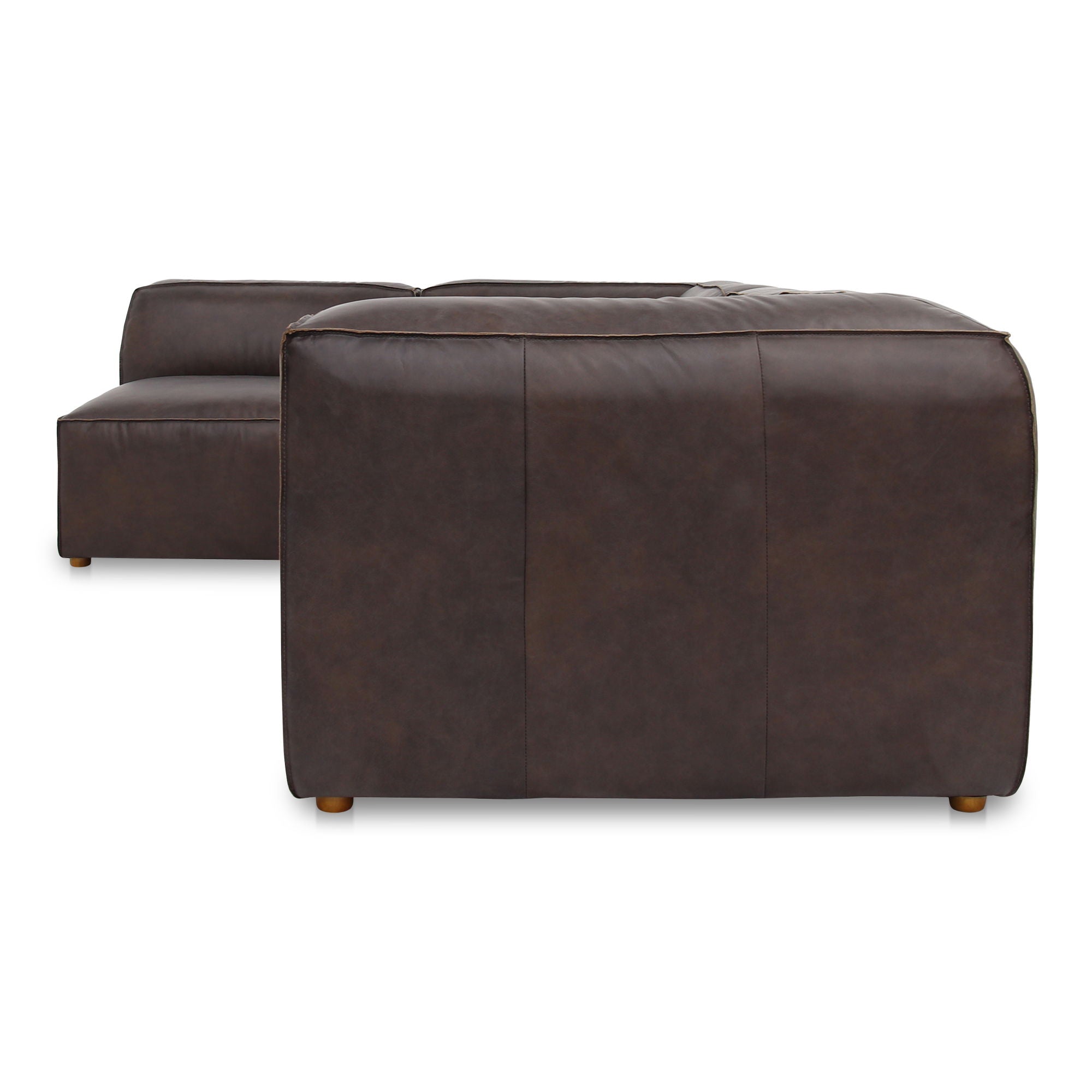 Signature Modular Sectional Sofa - Espresso Brown Leather - Perfect for Living Room, Office & Lounge Areas