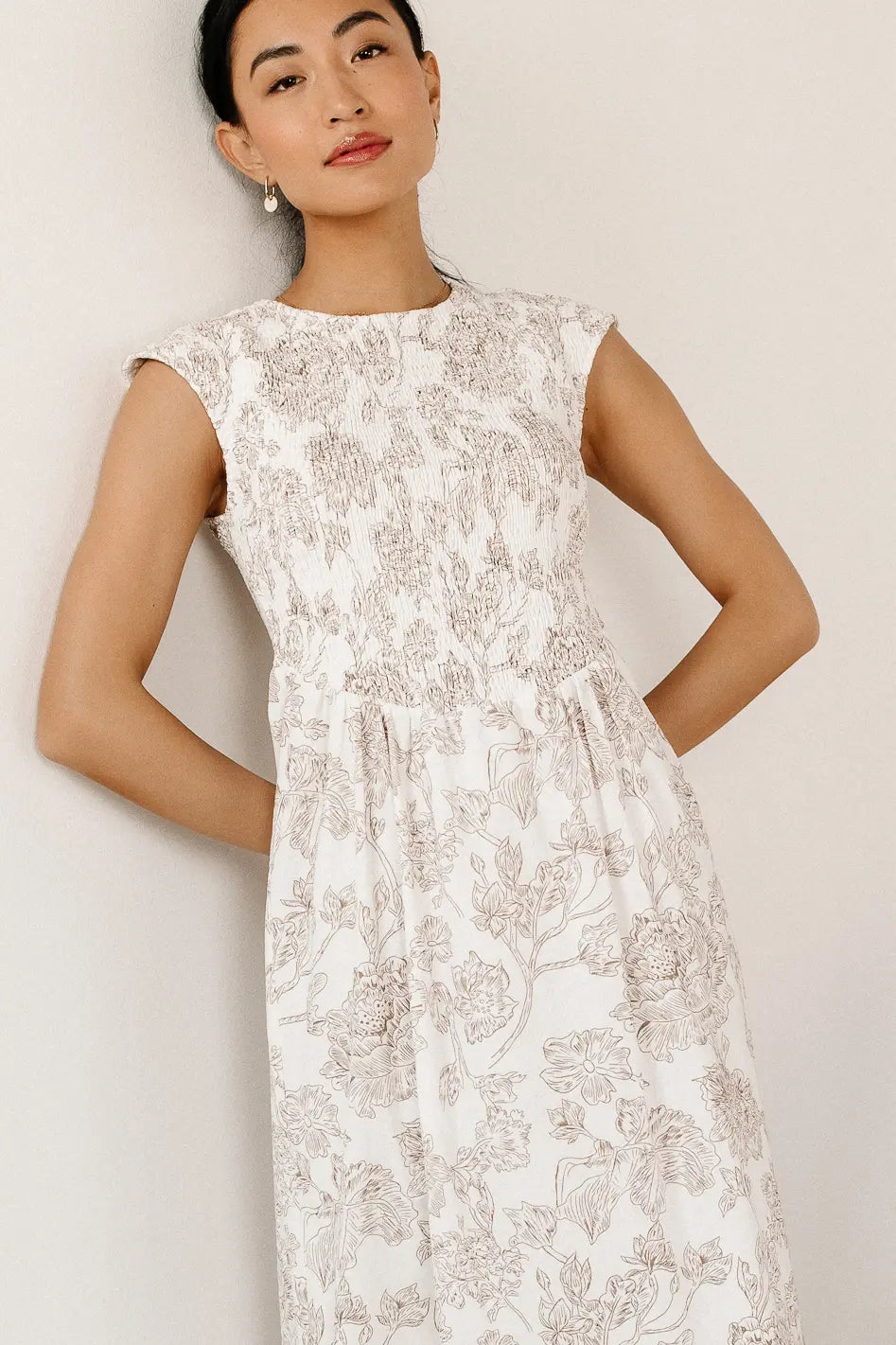 Elias Smocked Maxi Dress for Women - Flowy Summer Boho Dress with Ruffles & Puff Sleeves | Perfect for Beach Vacations, Weddings & Date Nights