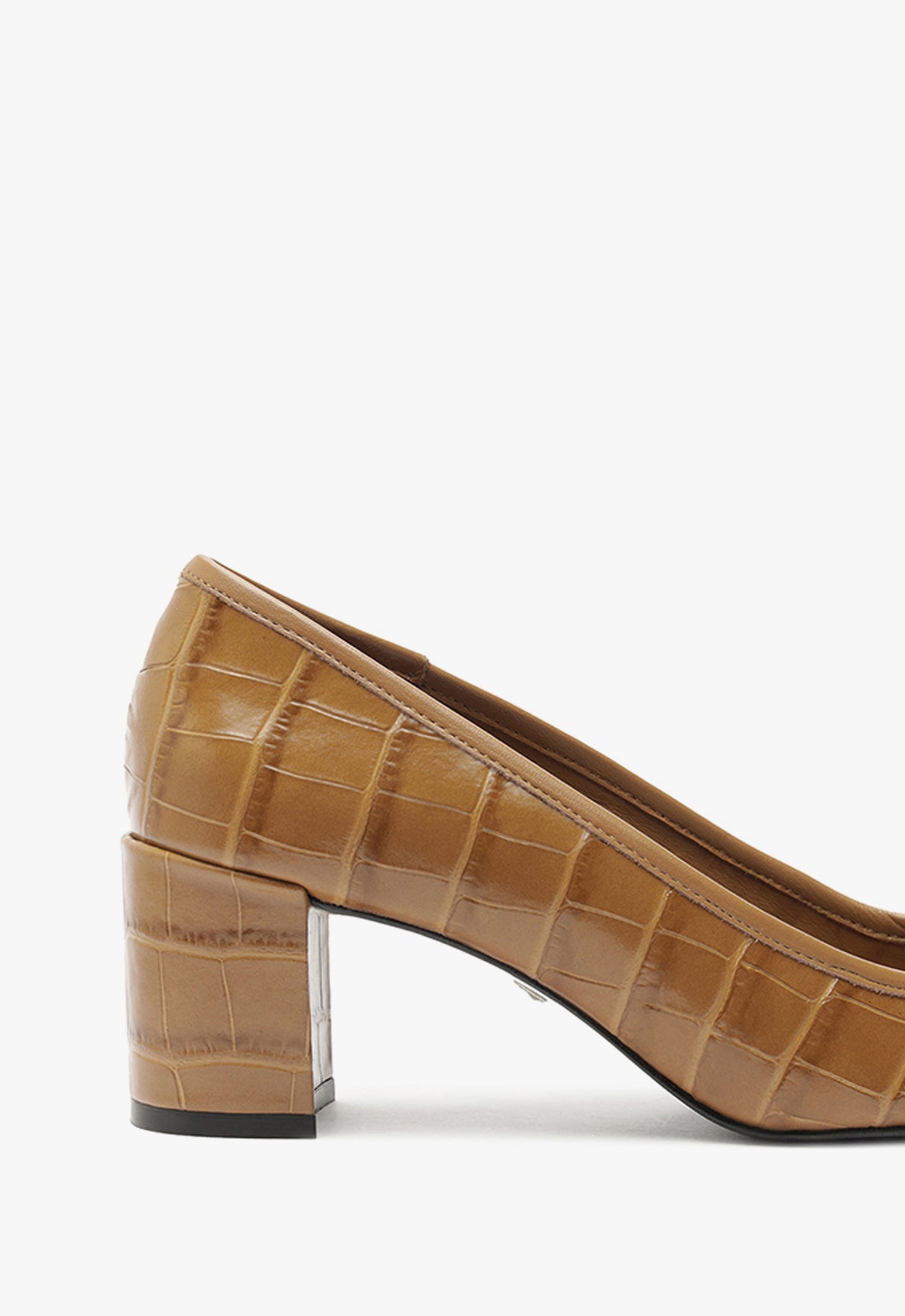 Arissa Crocodile Embossed Leather Pumps - Women's Mid Heel Dress Shoes (3 Inch Heel) for Office, Party & Wedding - Style S2193800080011