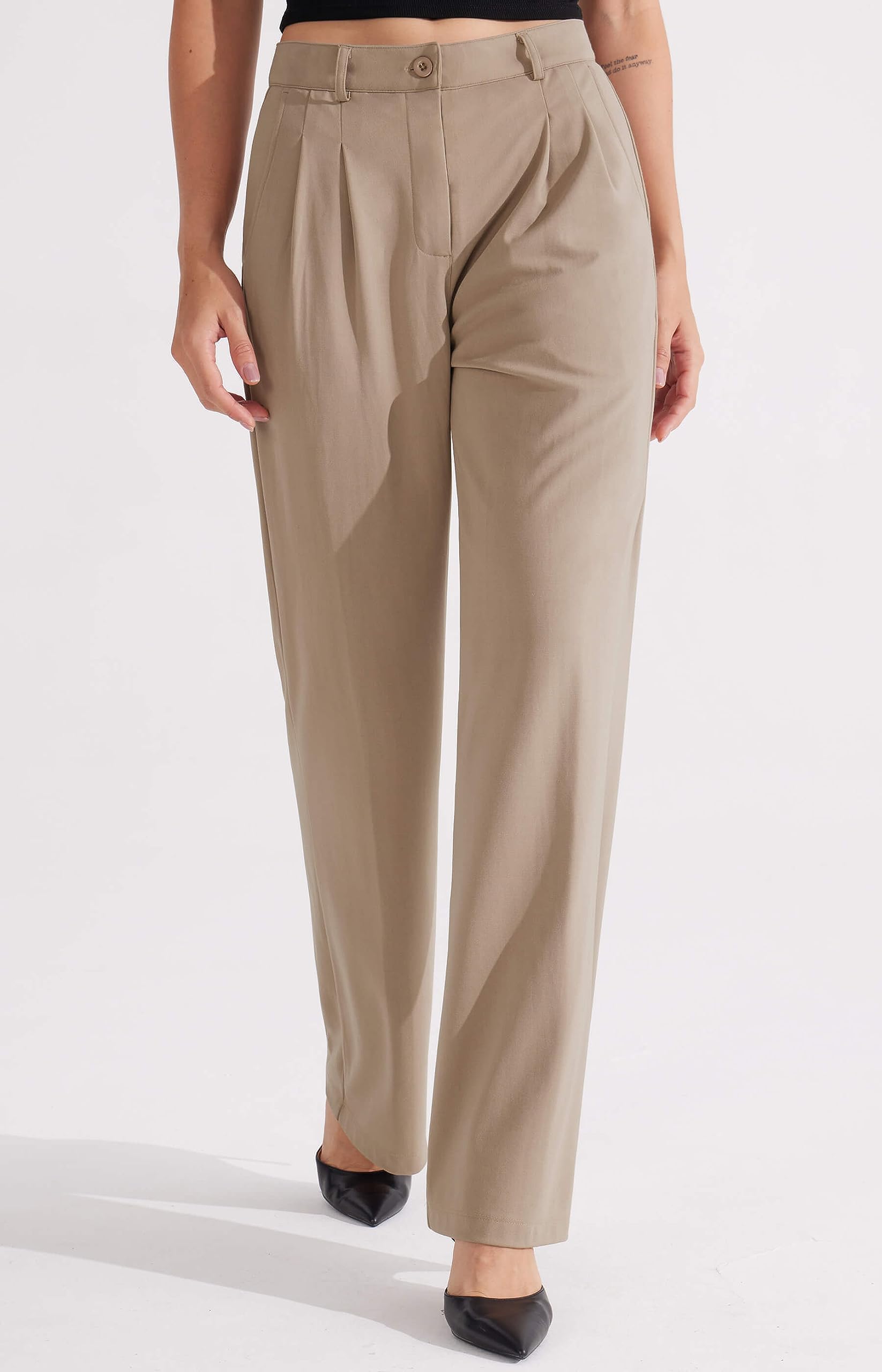 Libin Women's Stretch High Waist Dress Pants - Summer Lightweight Yoga & Office Wear