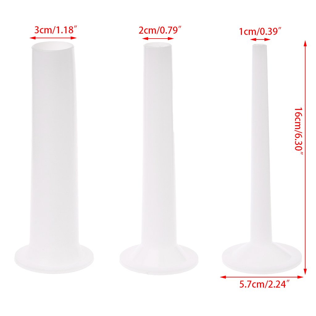 5-Piece Plastic Sausage Filling Tube Set for Meat Grinder - Baking Accessories & Sausage Stuffer Kit for Homemade Sausages, Jerky & Ground Meat - Perfect for Home Kitchen, BBQ Parties & Camping Cooking