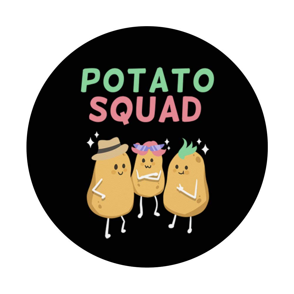 Potato Squad Funny Potato PopSockets PopGrip - Swappable Phone Grip for iPhone, Samsung & Tablets | Cute Friendship Gift for Best Friends, Couples & Potato Lovers (Perfect for Daily Use, Travel & Selfies)