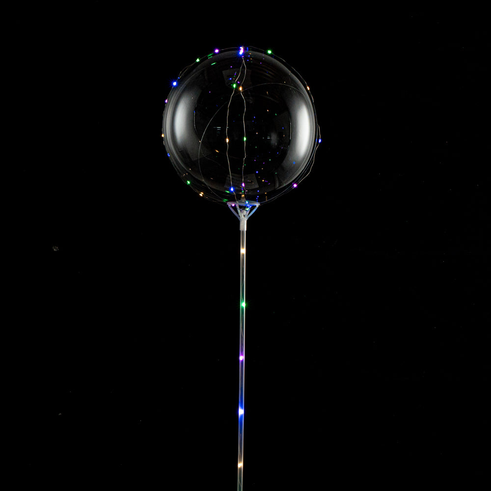 Colorful LED Bobo Balloon with String Light - Pack of 20 (10 Count Box) for Birthday Parties, Baby Showers & Home Decor