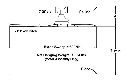 Fanimation Spitfire MA6721GR Ceiling Fan Motor - Matte Greige Finish | Premium Quality Fan Motor Replacement | Compatible with Various Fan Models | Perfect for Living Room, Bedroom, or Office Cooling