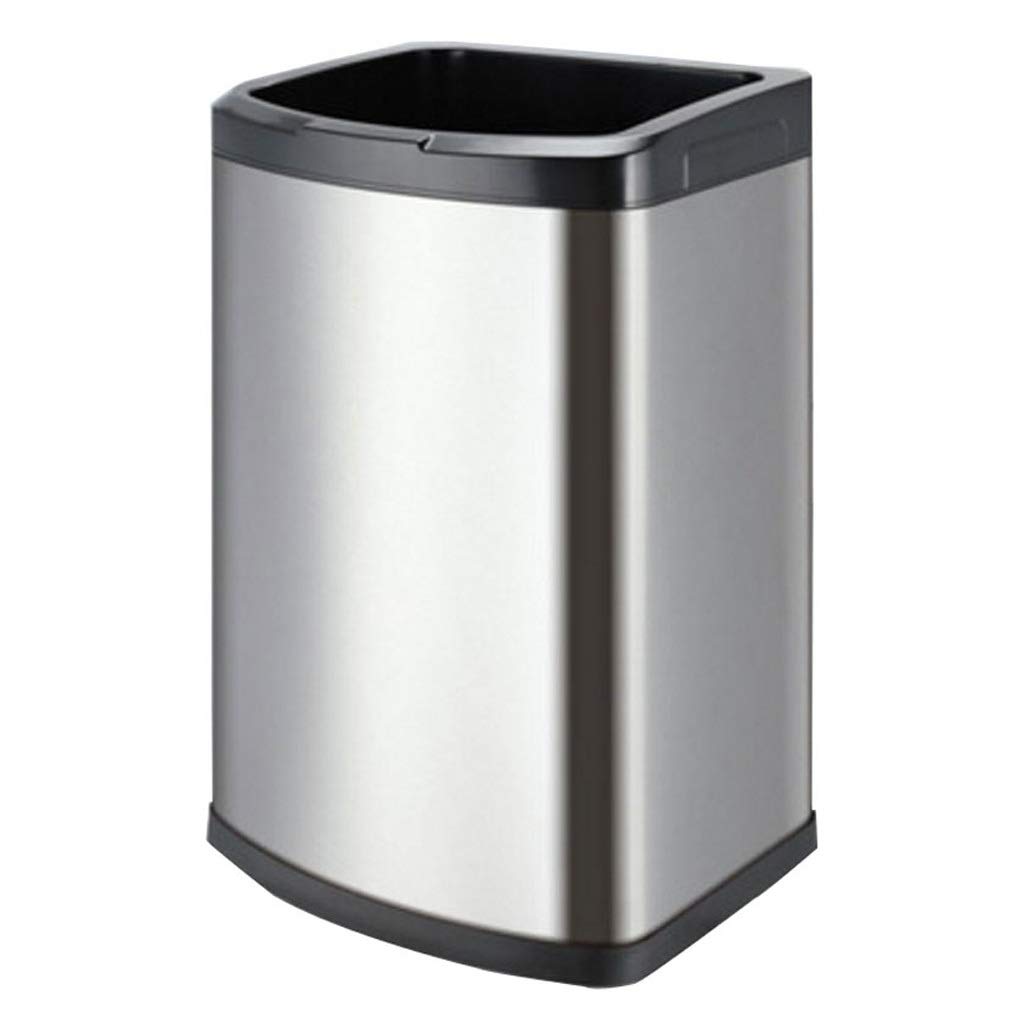 Stainless Steel Compost Bin - 7L Square Kitchen Trash Can for Living Room, Bathroom, Bedroom - Eco-Friendly Step Garbage Bin (Silver) | Perfect for Organic Waste, Recycling & Home Organization