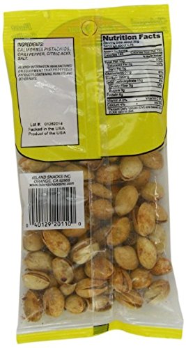 Premium Chile Lemon Pistachios - Island Snacks, 3.75oz (6 Pack) | Spicy & Tangy Flavor | Perfect for Parties, Movie Nights & Healthy Snacking