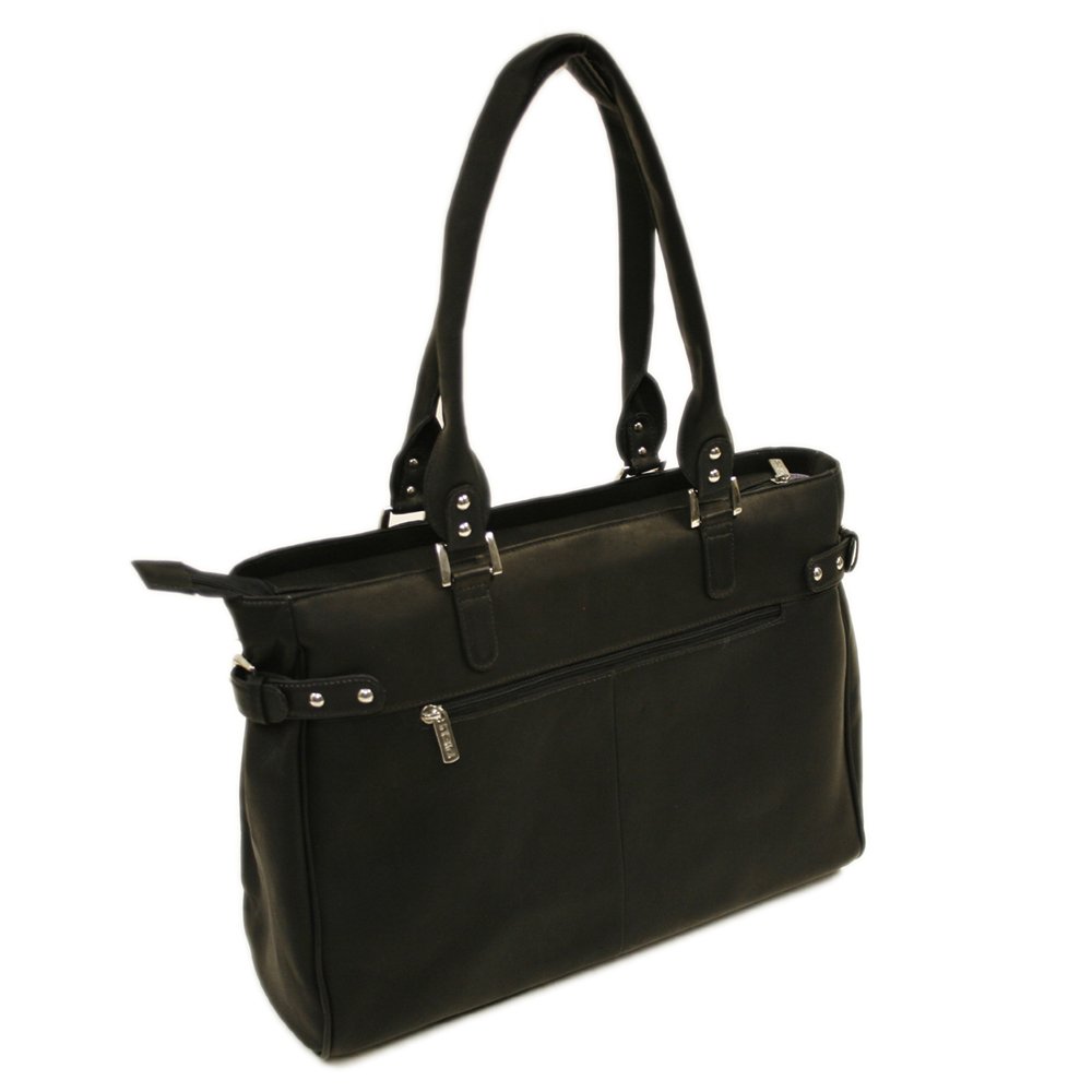 Large Women's Side Strap Tote Bag - Black One Size Fashion Handbag for Work, Travel & Everyday Use