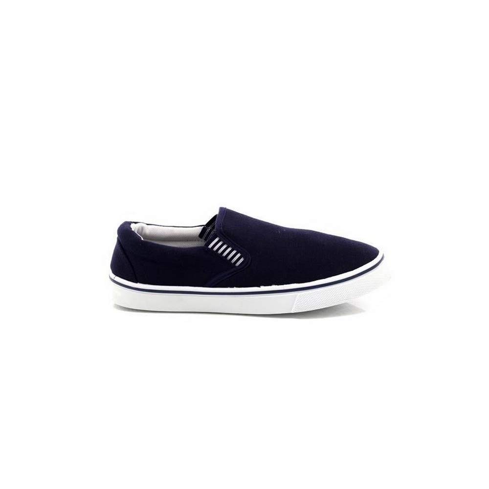 Men's Casual Canvas Yachting Shoes with Gusset - Comfortable Boat Shoes for Sailing, Walking & Outdoor Activities