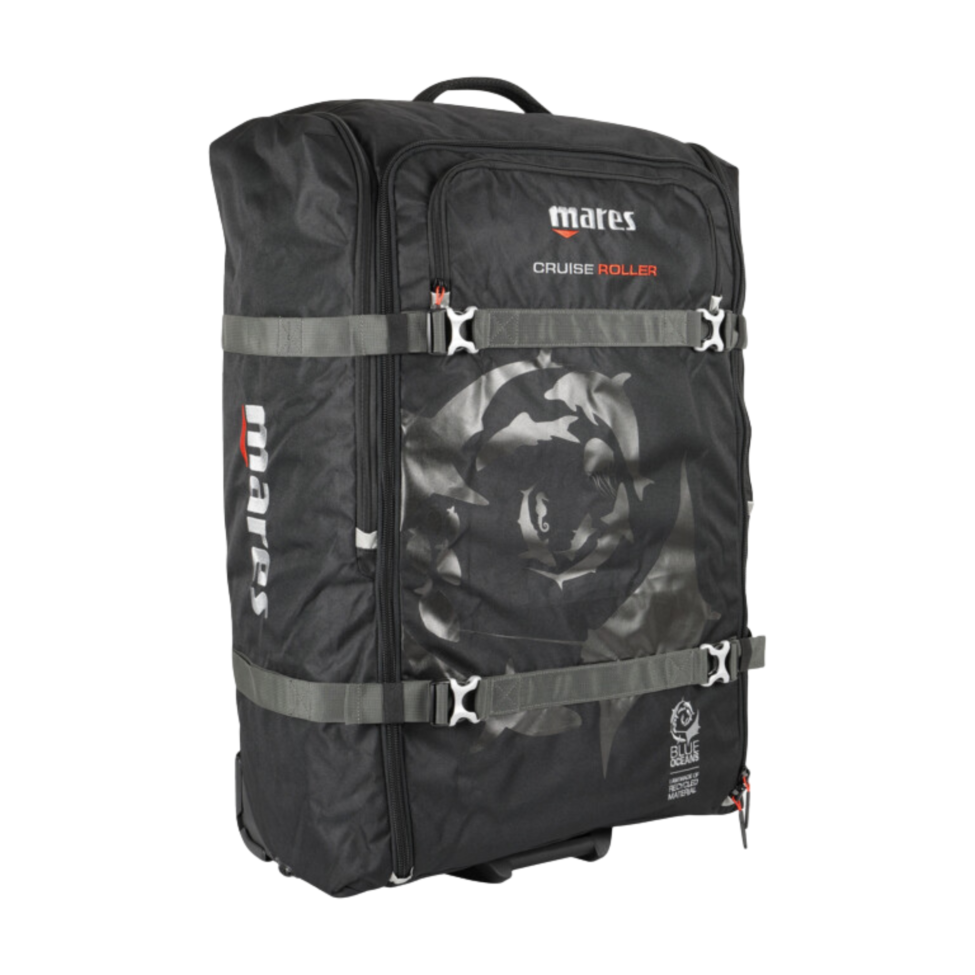 Mares Cruise Backpack Roller 2024 - Lightweight Travel Luggage with Wheels for Scuba Diving & Outdoor Adventures | Perfect for Airports, Beaches & Water Sports