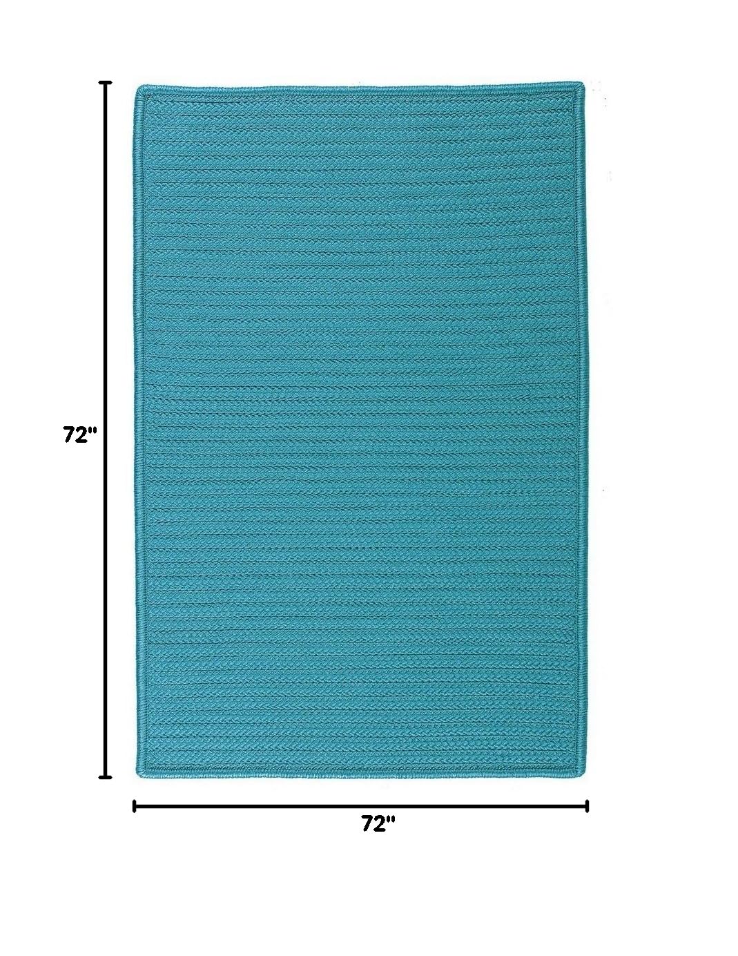 Simply Home Solid Turquoise 6ft Round Tablecloth - Premium Cotton Fabric for Dining Room, Kitchen, Party & Outdoor Decor - Washable & Wrinkle-Resistant