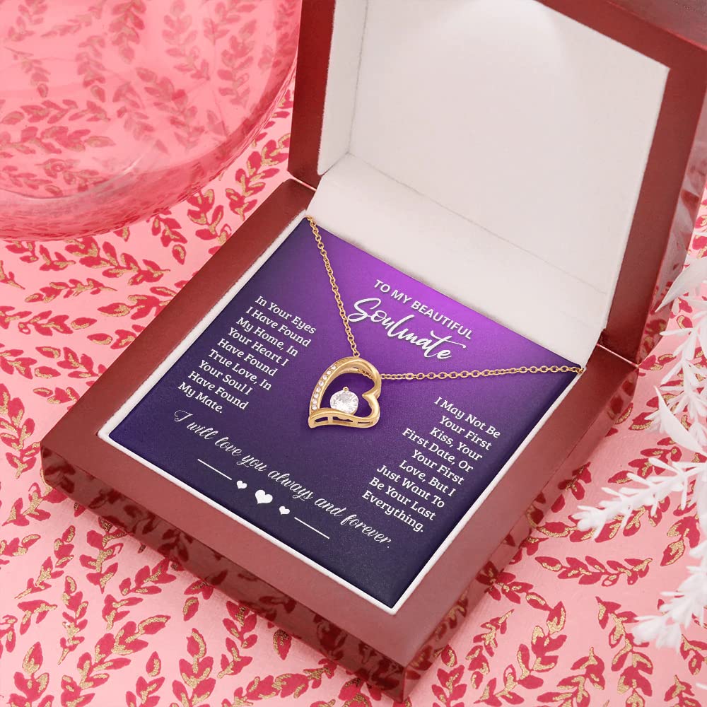 To My Soulmate Necklace - Romantic Jewelry Gift for Wife, Birthday & Anniversary Present from Husband - Elegant Women's Soulmate Jewelry for Wedding, Valentine's Day & Special Occasions