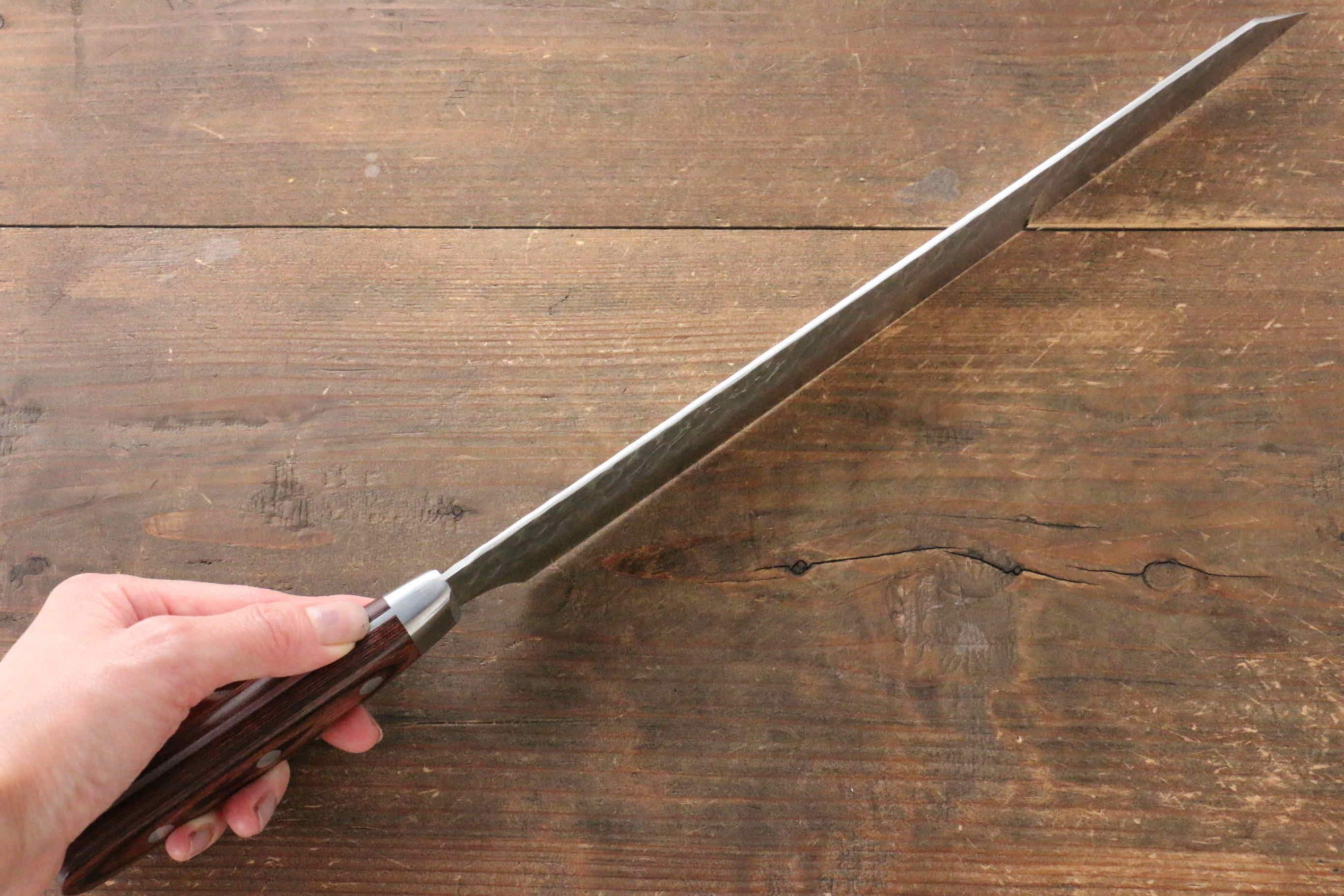 Premium Jikko VG10 17-Layer Kiritsuke Yanagiba Japanese Chef Knife 300mm - Mahogany Wood Handle - Perfect for Sushi, Sashimi & Precision Cutting