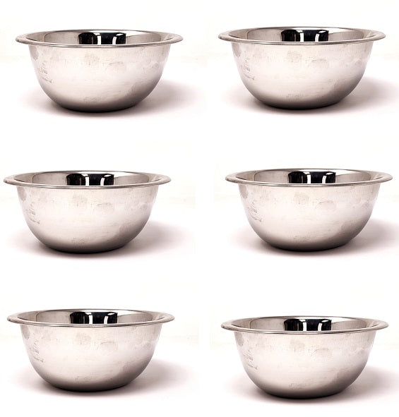 Premium Stainless Steel Mixing Bowls Set of 6 - 14cm/5.5inch Kitchen Prep Bowls for Baking, Cooking, Mixing & Serving - Durable & Rust-Proof Food Grade Metal Bowls for Home & Restaurant Use
